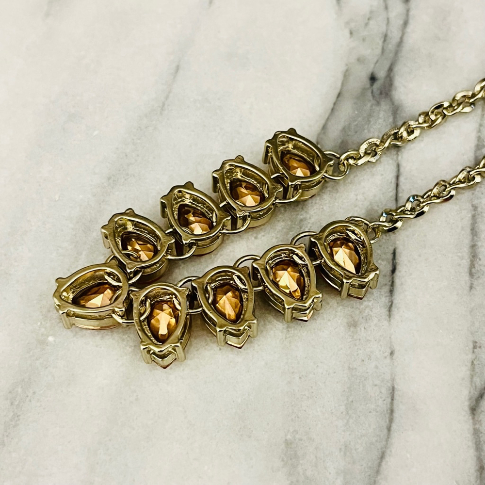The Limited Statement Necklace | Yellow‎ Faux Crystal Acrylic | Colorful Glam - Picture 6 of 7